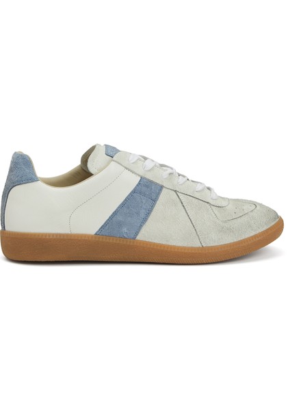 Replica Mavi Beyaz Erkek Deri Sneaker