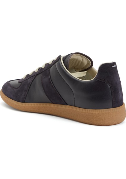 Replica Siyah Lacivert Erkek Deri Sneaker modelleri