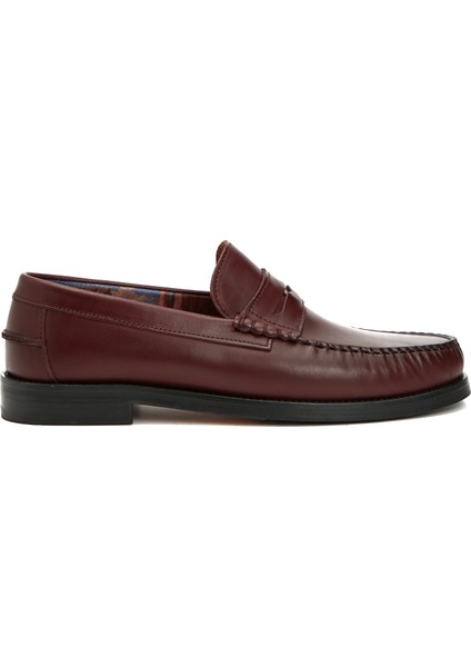 Bordo Erkek Deri Loafer