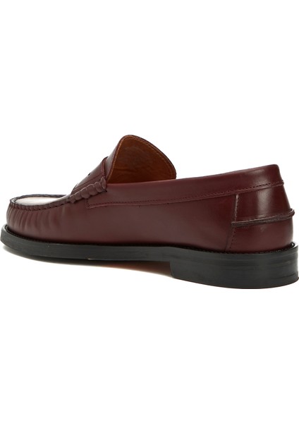 Bordo Erkek Deri Loafer