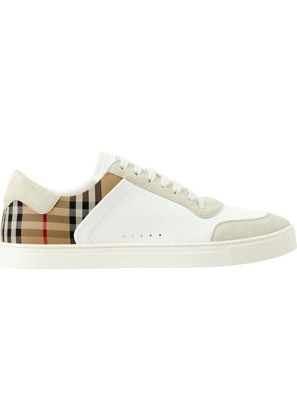 Suede Check Beyaz Deri Erkek Sneaker