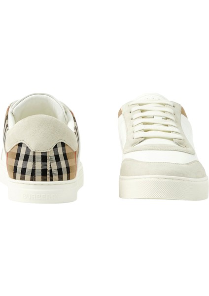 Suede Check Beyaz Deri Erkek Sneaker