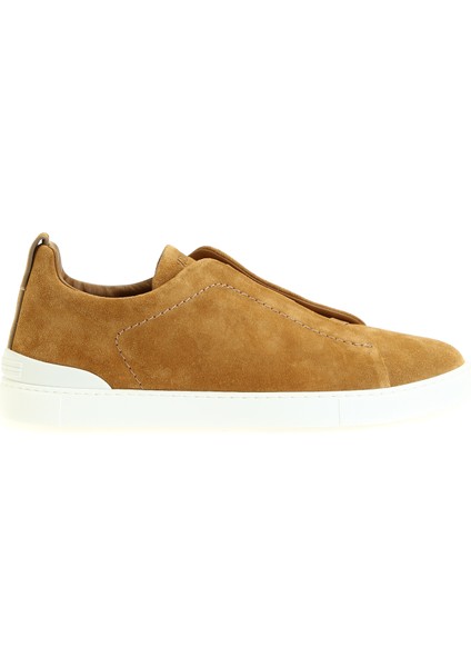 Bej Erkek Deri Sneaker