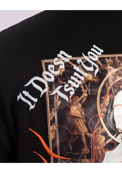 Erkek Kısa Kol Premium Old Dj Oversize Siyah indirimleri