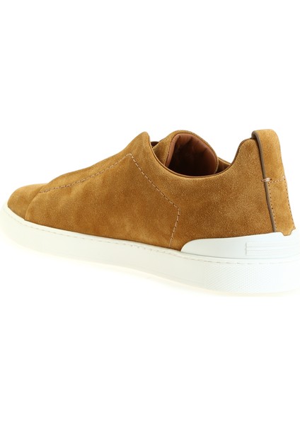 Bej Erkek Deri Sneaker