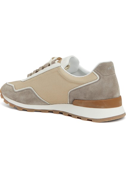 On My Way Ghillies Bej Erkek Deri Sneaker