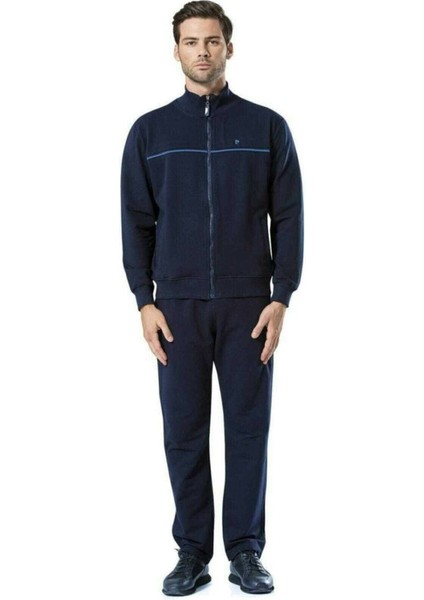 7200 Eşofman+Pijama 4 Parça Damat Çeyiz Seti-Lacivert