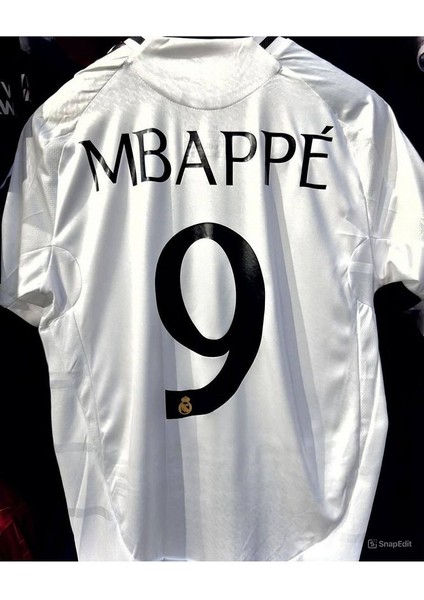 Real Madrid 2024/25 Sezonu #9 Mbappe Iç Saha Forması Beyaz