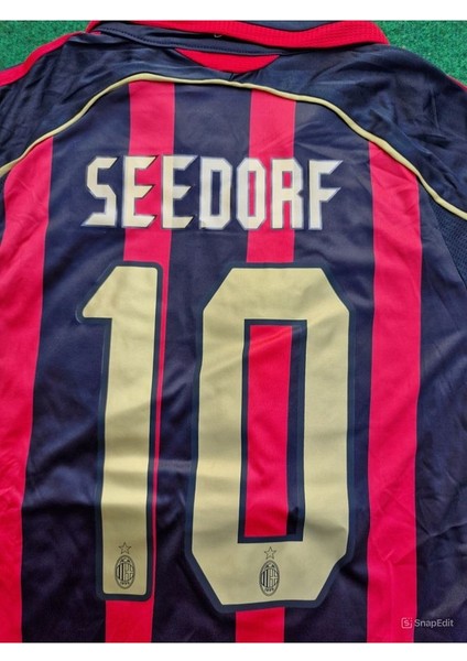 A.c M.i.l.a.n 2007 Sezonu #10 Seedorf Özel Nostalji Forması Kısa Kol (Kırmızı-Siyah)