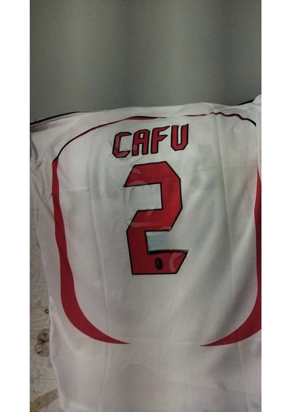 A.c M.i.l.a.n 2007 Sezonu #2 Cafu Özel Nostalji Forması Kısa Kol (Beyaz)