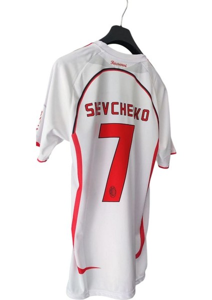 A.c M.i.l.a.n 2007 Sezonu #7 Shevcenko Özel Nostalji Forması Kısa Kol (Beyaz)