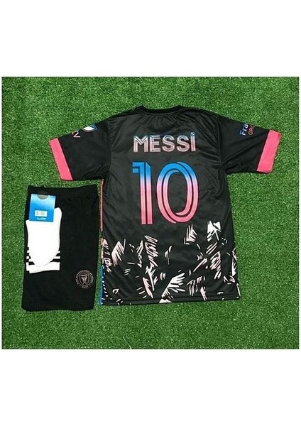 I.n.t.e.r Miami 2023/24 Yeni Sezon Lionel Messi Çocuk Forması 4'lü Set (Black)