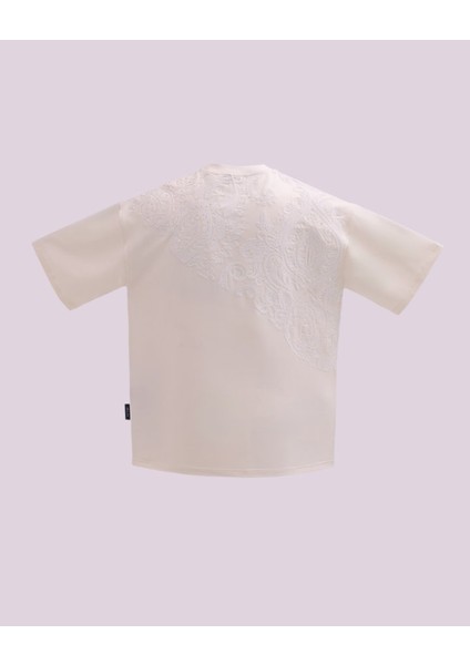 Erkek Kısa Kol Premium Ethnic Oversize Ekru fiyatları