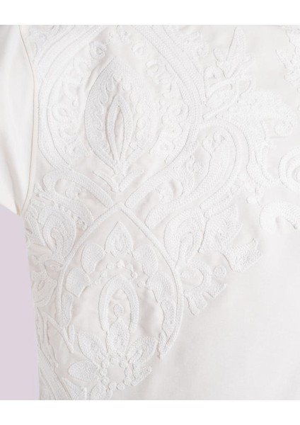 Erkek Kısa Kol Premium Ethnic Oversize Ekru fırsatları