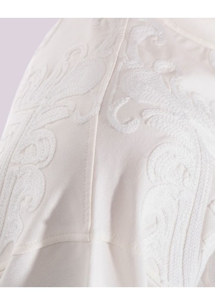 Erkek Kısa Kol Premium Ethnic Oversize Ekru indirimleri