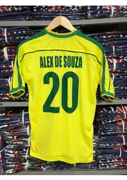 Alex De Souza 20 Brezilya Milli Takımı 98 Dünya Kupası Nostalji Forması