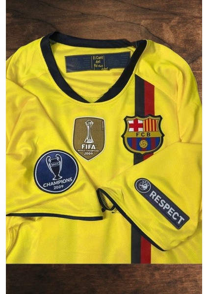 2008/09 Sezonu Barcelona Lionel Messi Nostalji Forması Sarı modelleri