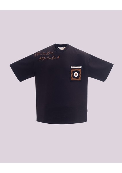 Erkek Kısa Kol Knitting Siyah Tişört fiyatları