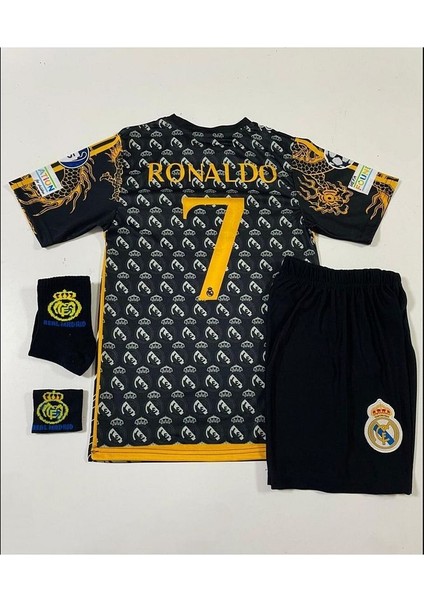 Real Madrid 2024/25 Yeni Sezonu Cristiano Ronaldo Çocuk Forması 4'lü Set (Armalı)