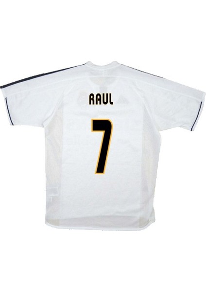 R.madrid 03/04 Iç Saha #7 Raul Futbol Forması Retro Kısa Kollu