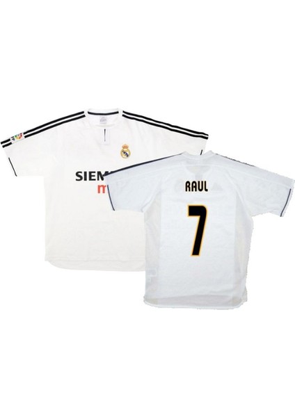 R.madrid 03/04 Iç Saha #7 Raul Futbol Forması Retro Kısa Kollu modelleri