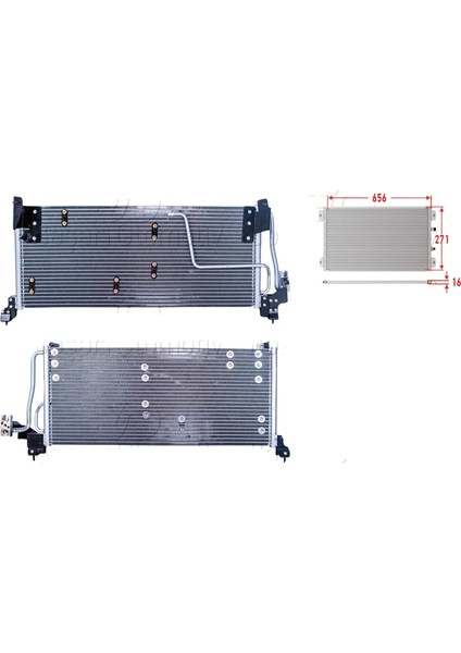 Klima Radyatörü 656X271X16– 1618015 Wısco – Opel Corsa B Combo B 93 ve Sonrası Uyumlu