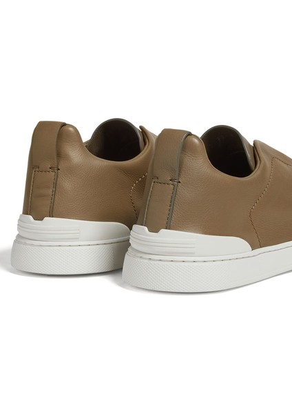 Haki Erkek Deri Sneaker