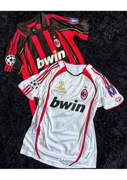 A.c Milan 2007 Sezonu #isimsiz Nostalji Forması Ikili Kombin