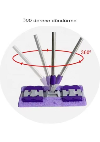 Mor Paspas Mop, Teleskopik, Mikrofiber, Yedek Bezli, 180° Dönebilen Balkon Cam Silme fiyatları