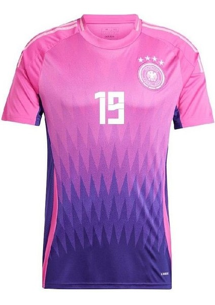 2024/25 Yeni Sezon Almanya #19 Leroy Sané Deplasman Forması Pembe modelleri