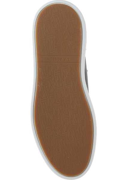 Lacivert Logolu Erkek Deri Sneaker