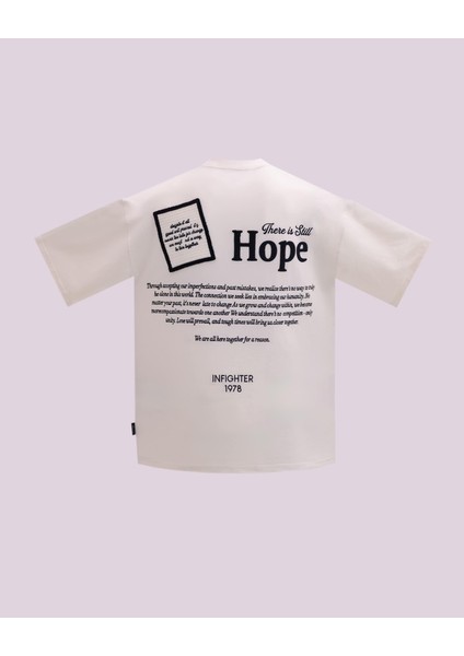 Erkek Kısa Kol Hope Oversize Ekru