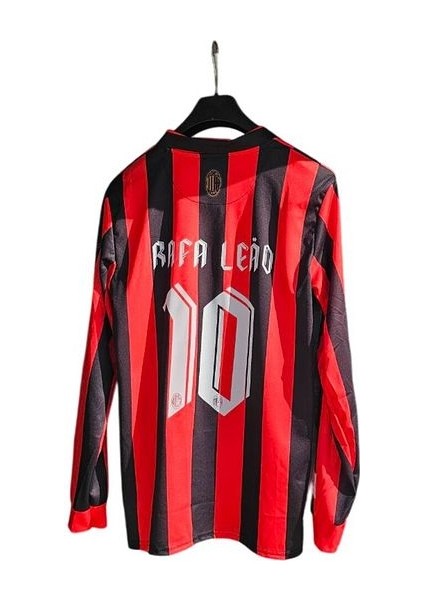 Milan 125.YIL #10 Rafael Leao Baskılı Özel Forması Uzn Kollu modelleri