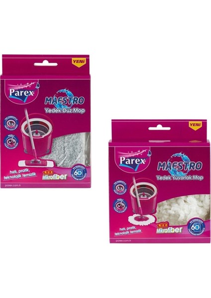 Yuvarlak ve Düz Mop Yedekleri, Temizlikte Pratik Kullanım Sağlar