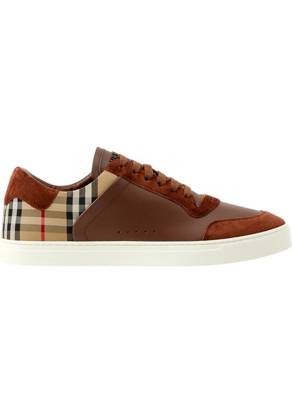 Stevie Kahverengi Deri ve Süet Erkek Sneaker