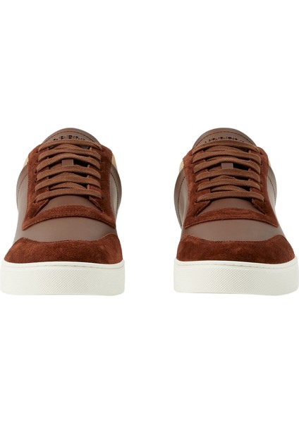 Stevie Kahverengi Deri ve Süet Erkek Sneaker