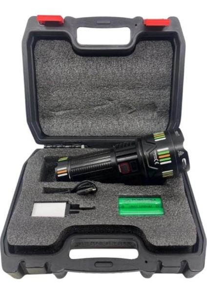 PD-12800 45 Watt 4500 Lümen Zoomlu Profesyonel Avcı El Feneri
