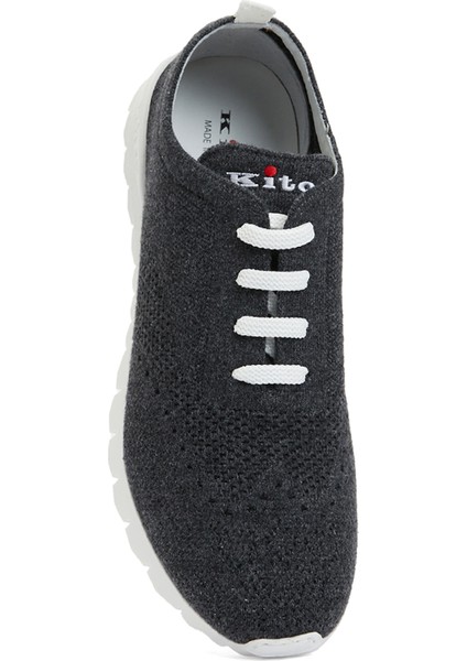 Antrasit Logolu Erkek Kaşmir Sneaker