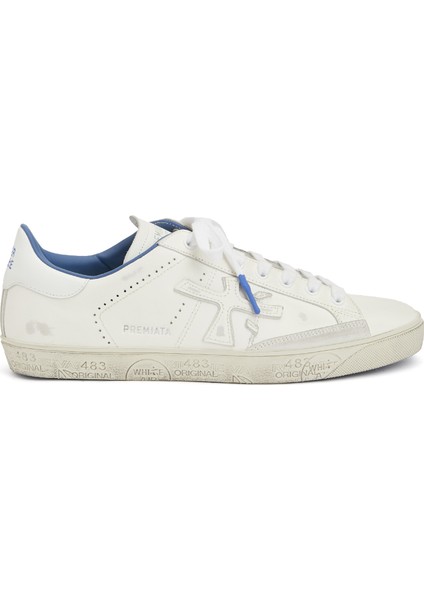 Steven Beyaz Erkek Deri Sneaker
