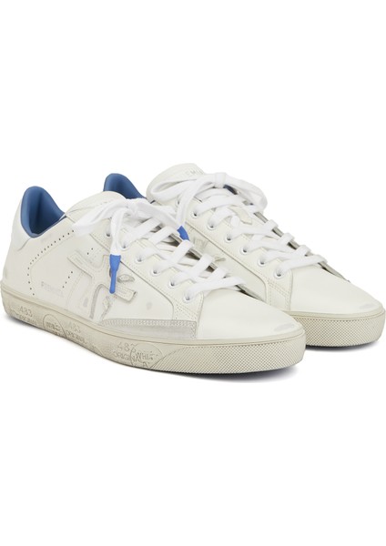 Steven Beyaz Erkek Deri Sneaker