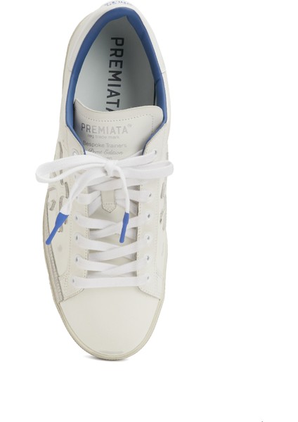Steven Beyaz Erkek Deri Sneaker