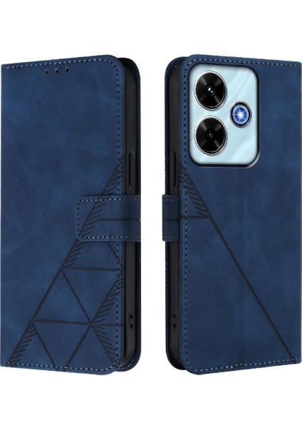 Xiaomi Poco M6 4g Pu Deri Flip Folio Kitap Koruyucu Kredi Için Kılıf (Yurt Dışından)