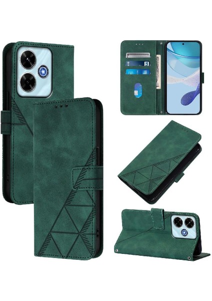 Xiaomi Poco M6 4g Pu Deri Flip Folio Kitap Koruyucu Kredi Için Kılıf (Yurt Dışından)