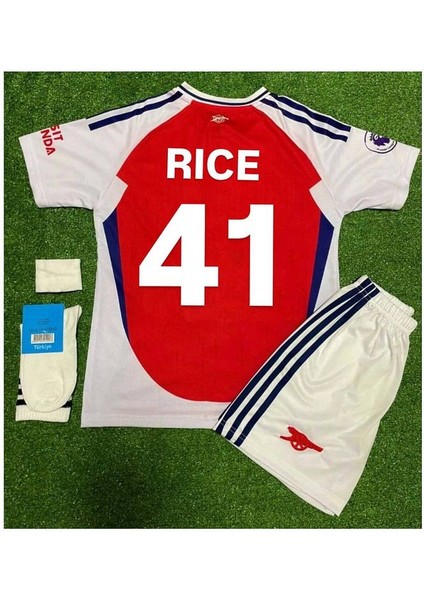 Arsenall 2024/25 #41 Declan Rice Iç Saha Çocuk Forması 4 Lü Set