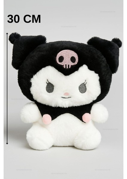 30 cm Kuromi Peluş Oyuncak Hediyelik Yumuşak Kaliteli Kumaş