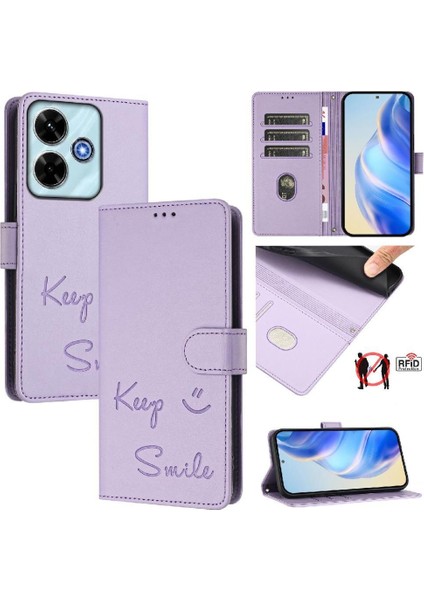 Xiaomi Poco M6 4g Kart Tutucu Cüzdan Kapak Kapak Rfıd Engelleme Pu Için Kılıf (Yurt Dışından)