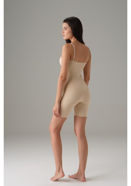 Kadın Ten Dikişsiz Askılı Tulum Bodysuit 12483 fiyatları