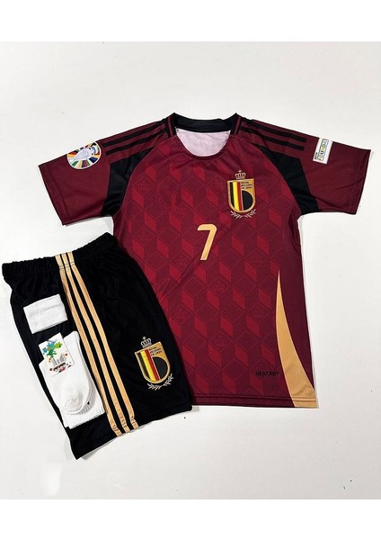 Belçika 2024/25 Yeni Sezon #7 Kevın De Bruyne Iç Saha Çocuk Forması 4 Lü Set fiyatları