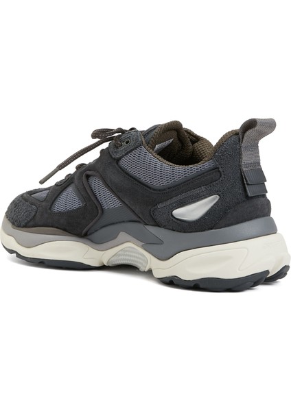 Satellite Runner Siyah Gri Erkek Deri Sneaker