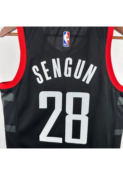 Houston Rockets 2025 Alperen Şengün Basketbol Siyah Forması